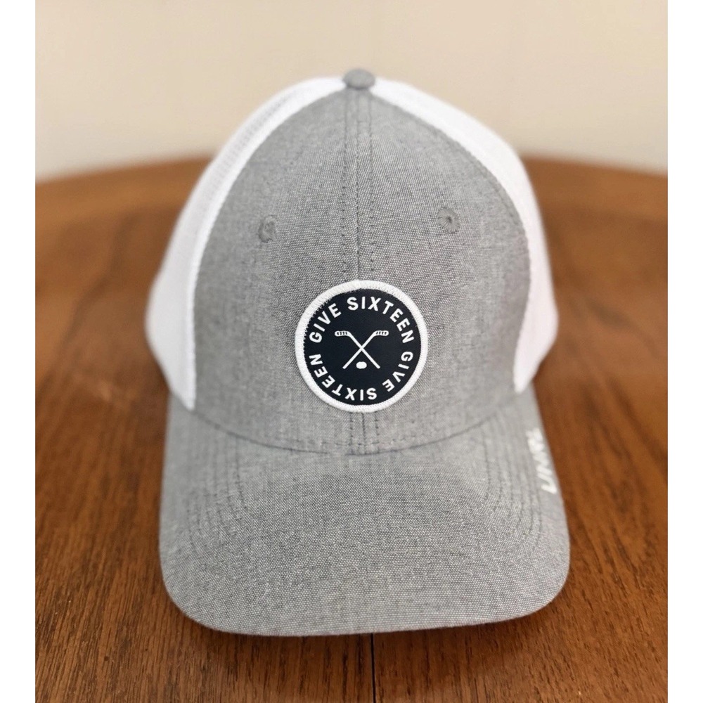 UNRL Leave A Legacy OSFA Mid Pro Gray White Men's Snapback Vented Hat Cap